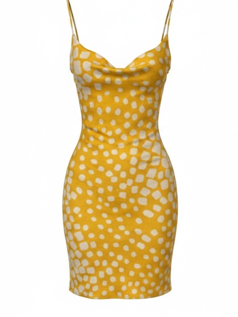 Diane Von Furstenberg Yellow and White Midi Slip Dress